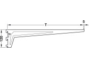 Flange Bracket 3 Hk 120x500mm 65kg Wht