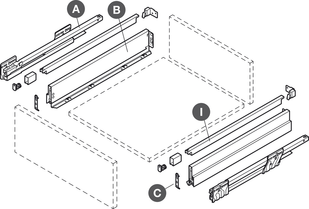NPS Recangular Rail Set 270mm Zir