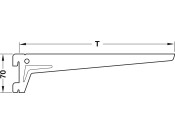 Flange Bracket 2 Hk 70x280mm 55kg Slv
