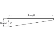 U-Bracket 87x470mm 55kg St Slv 9006