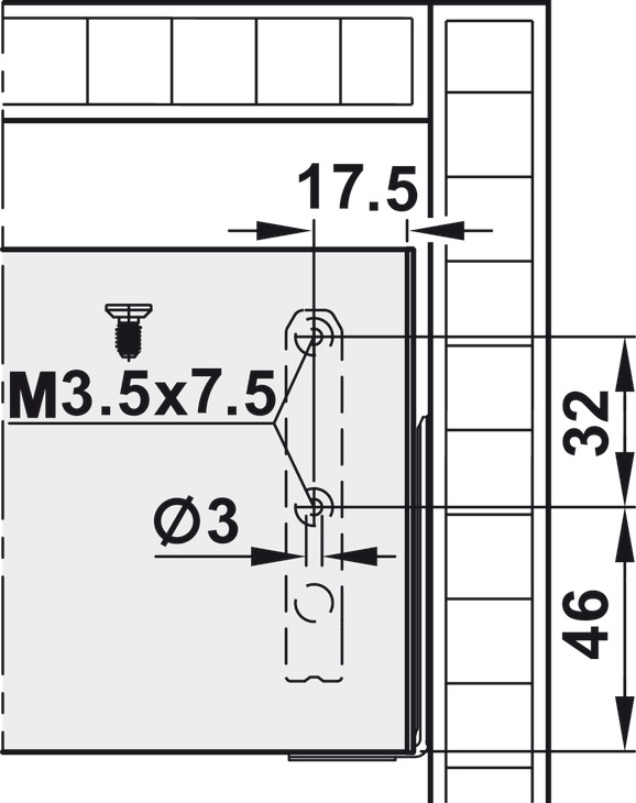 NPS Int Drw Front Cover Cap 90mm Zir