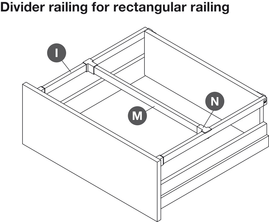 NPS Divider Rail Clip for Rect Rail Zir