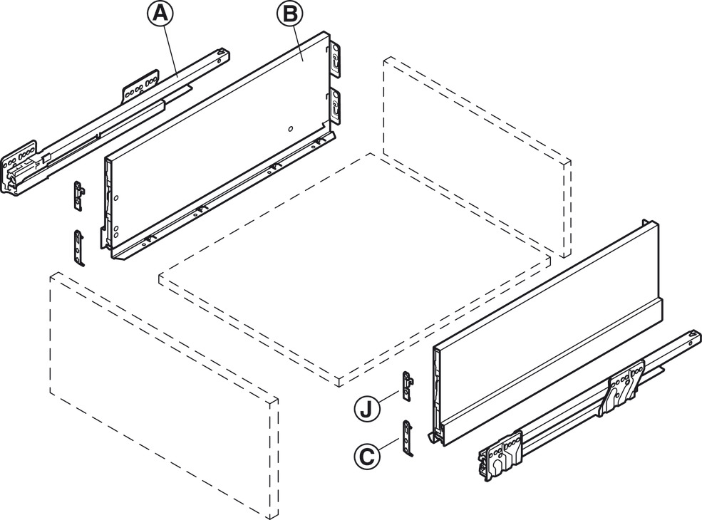 NPS Steel DrwBck 186/1000mm Zir