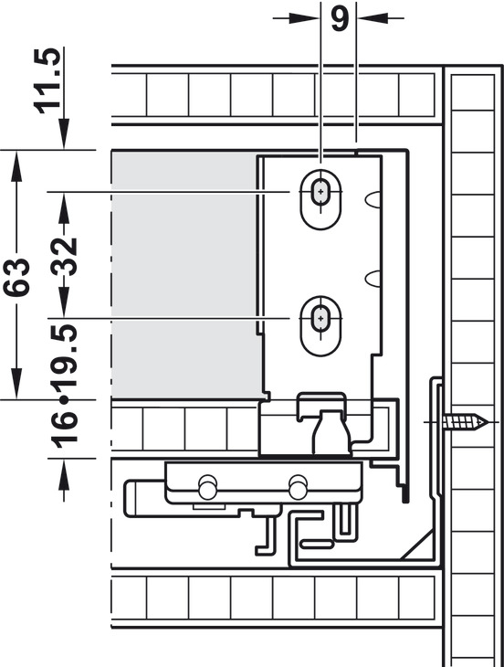 MX Slim A Drw Sides 13/89/500mm St Wht
