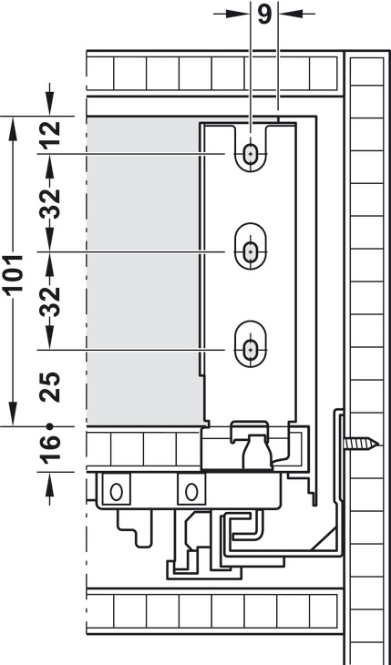 MX Slim A Drw Sides 13/128/300mm St Ant