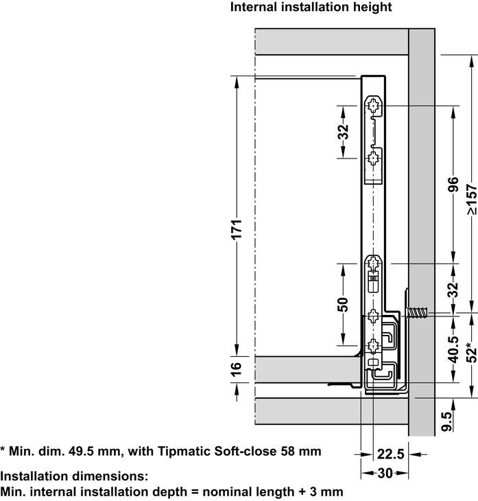 NPS FSC AsD Drw 40kg 186/500mm Stn