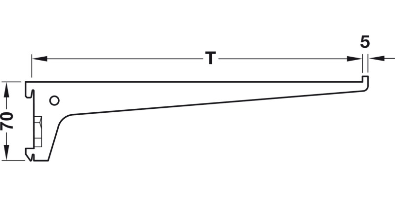 Flange Bracket 2 Hk 70x300mm 55kg Slv