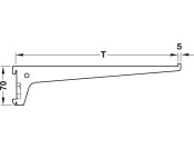 Flange Bracket 2 Hk 70x300mm 55kg Slv