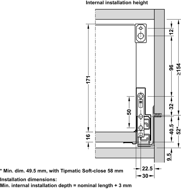NPS FSC AsD Drw Pan 40kg 90/300mm Stn