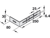 Mounting Bracket 250x80mm Galv St