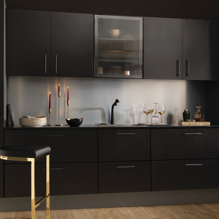 AluSplash Elegance 750x3050mm Ebony/B.St