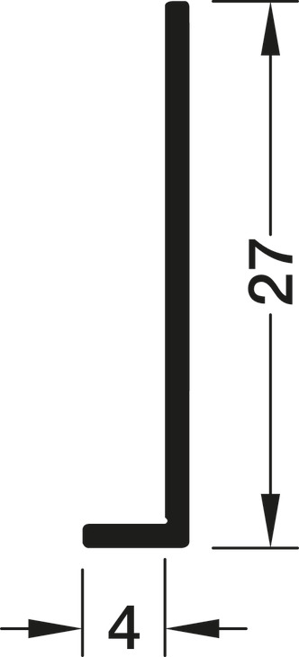 AluSplash Edge Profile 750mm Alu Slv