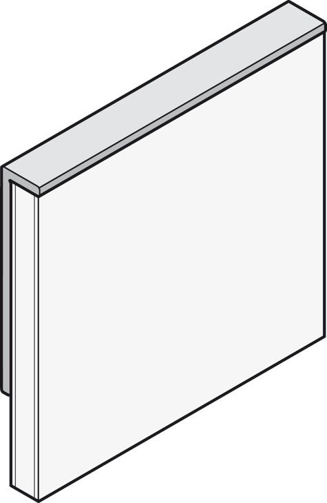 AluSplash Edge Profile 750mm Alu Slv
