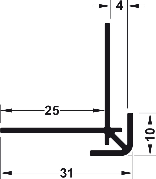 AluSplash Ext Crn Profile 750mm Alu Ant