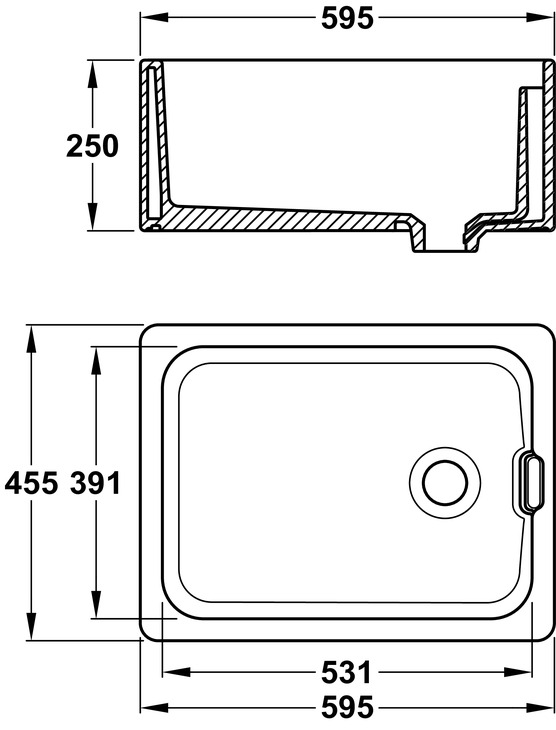 Bidbury&Co Oakford 1.0B Sink Ceramic Wht
