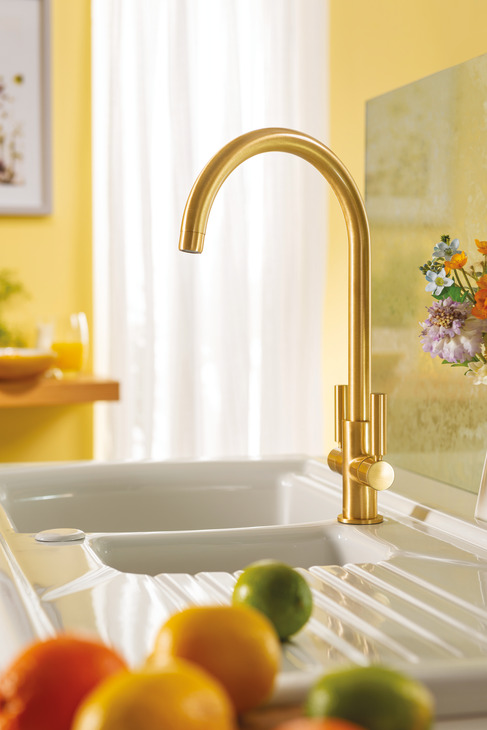 Abode AT2140 Globe Dual Lvr C-Tap Brs