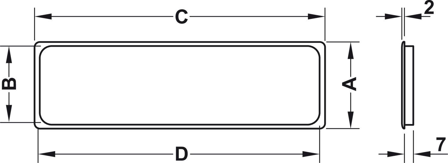 Vent Grille RM 225x120mm Pl Black