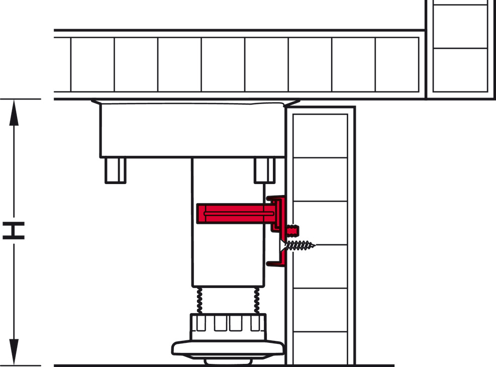 AXILO 48 Plinth Pnl Clip - SF+PF Pl Blk