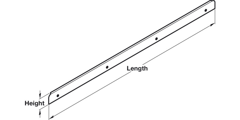 W/T Trim 640x38mm End Cap Etched Alu