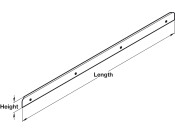 W/T Trim 640x38mm End Cap Etched Alu