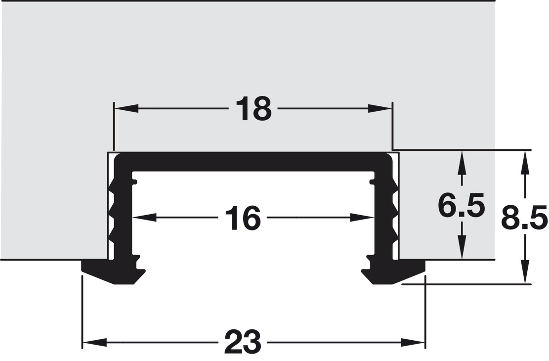 Loox5 1190 Profile RM 2.5m Alu/Pl SlvOpl