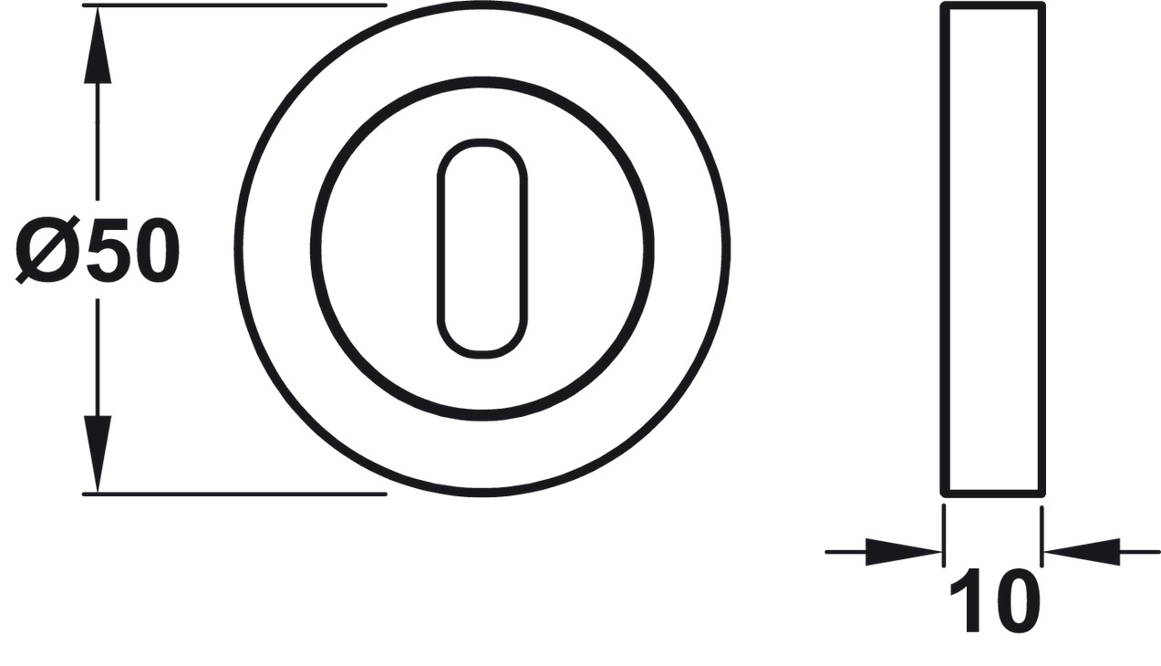 Bari D50mm Escutcheon Std KW ZA SN