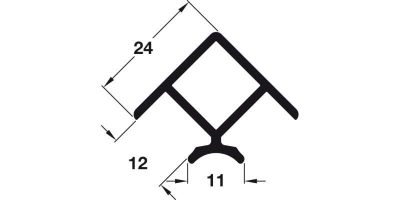 Plinth 90D Conn 150mm PVC/Alu Silver