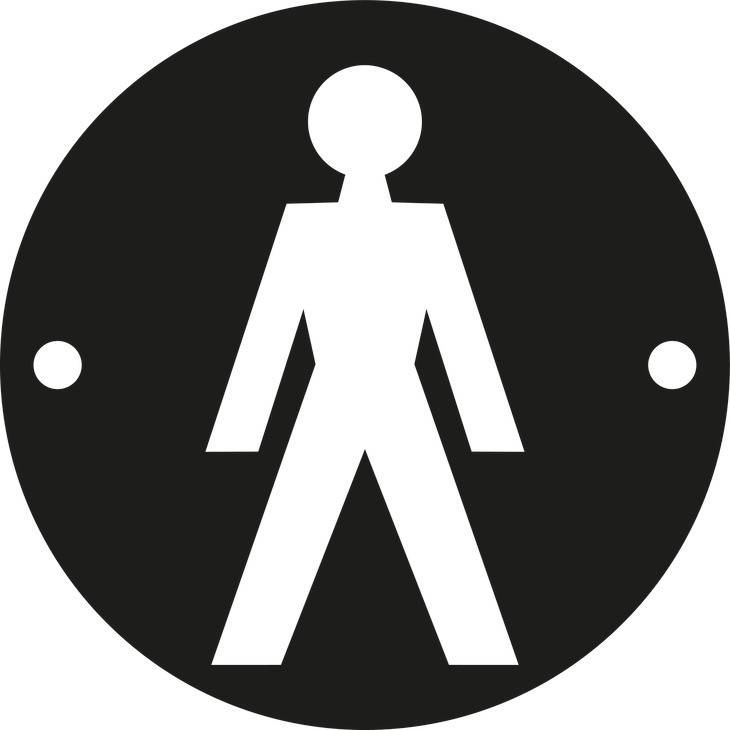Graphic Sign, &Oslash; 76 mm, 1.5 mm Thick, Stainless Steel or Aluminium