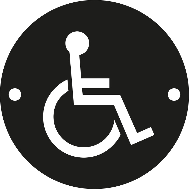 Graphic Sign, &Oslash; 76 mm, 1.5 mm Thick, Stainless Steel or Aluminium