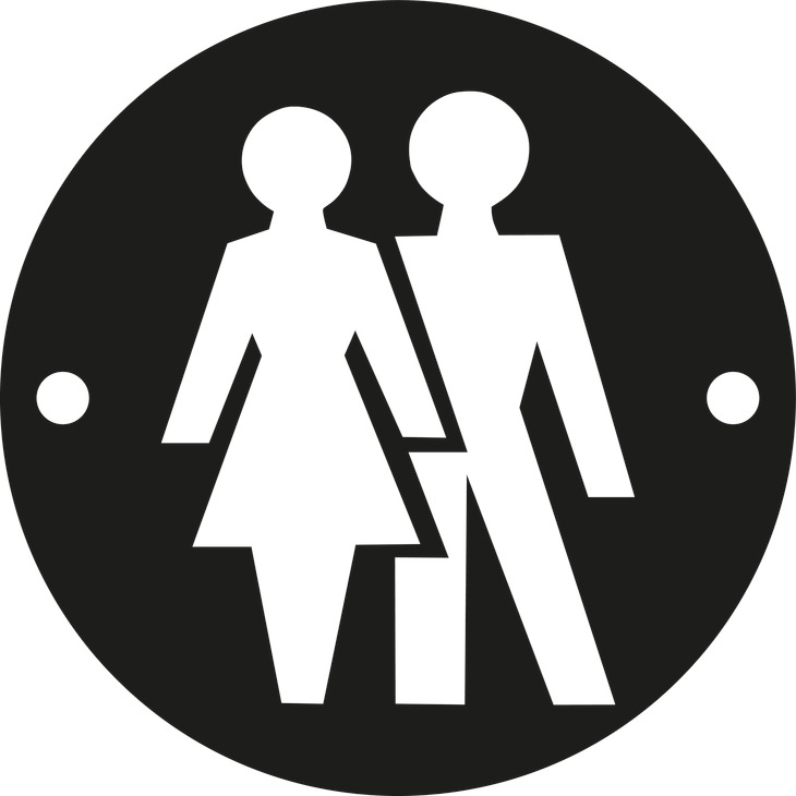 Graphic Sign, &Oslash; 76 mm, 1.5 mm Thick, Stainless Steel or Aluminium