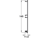 Plinth Panel 145x3000mm Alu Graphite