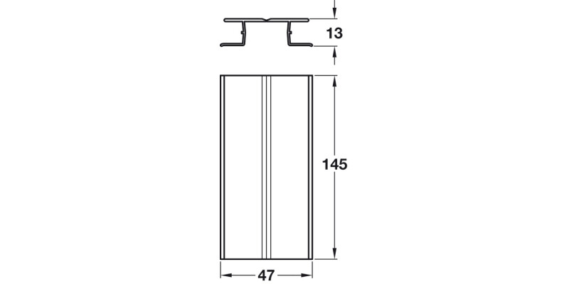 Plinth Panel Flexi Conn 145x47x13mm SSS
