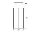 Plinth Panel Flexi Conn 145x47x13mm SSS