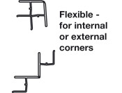 Plinth Panel Flexi Conn 145x47x13mm SSS