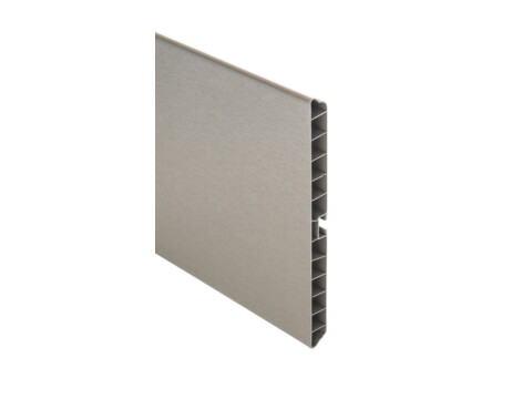 Plinth Panel 147x3000mm PVC/SS Silver