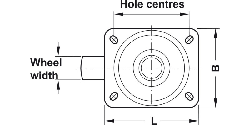 D125mm Castor Swivel w Brake PL Galv