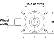 D80mm Castor Swivel w Brake PL Galv