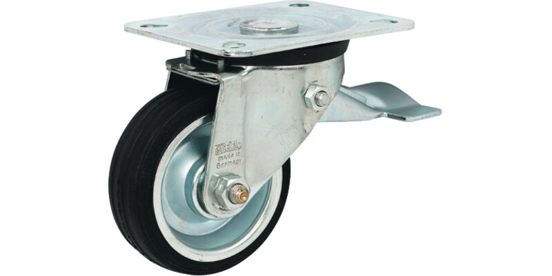 Single Wheel Castor, Plate Fixing