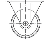 D100mm Castor Fixed wo Brake PL Galv