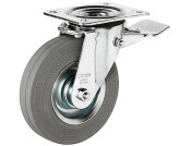 D80mm Castor Fixed wo Brake PL Galv