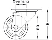 D125mm Castor Swivel wo Brake PL Galv