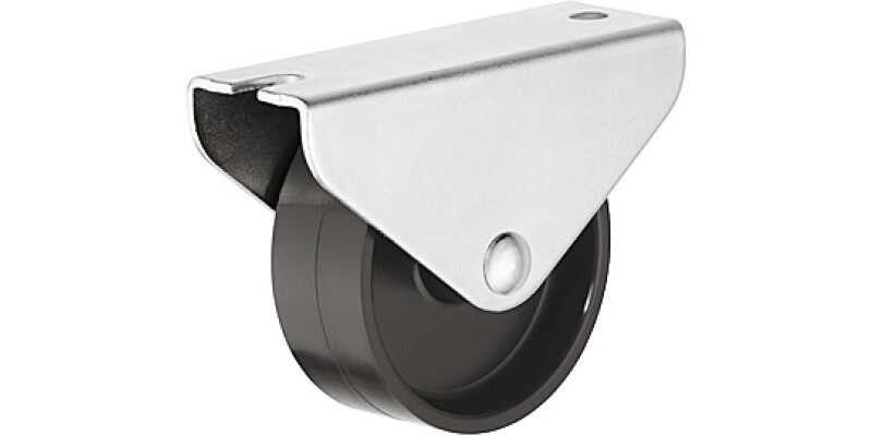 Single Wheel Castor, without Brake, &Oslash; 15-45 mm, Plate Fixing