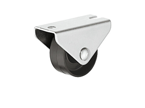 Single Wheel Castor, without Brake, &Oslash; 15-45 mm, Plate Fixing