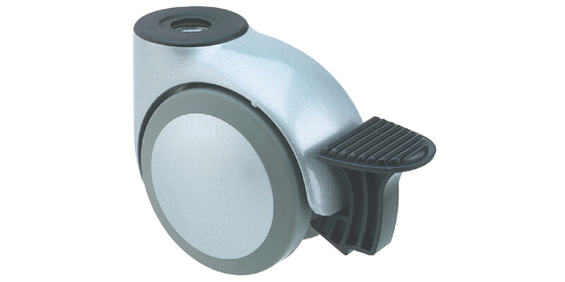 D75mm Twin Castor Swivel w Brake Pin Slv