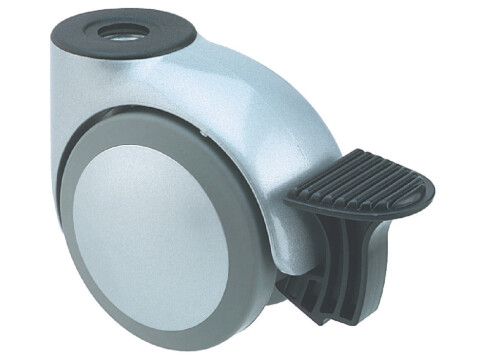 D75mm Twin Castor Swivel w Brake Pin Slv