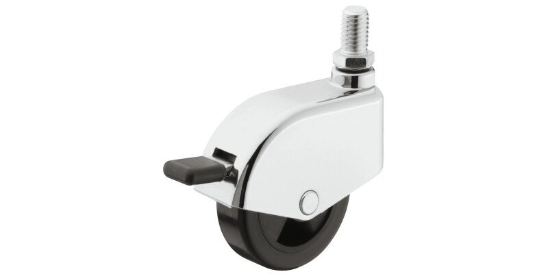 D50mm Enc.Castor Swivel w Brake M10 Chr
