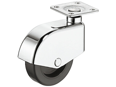 D50mm Enc.Castor Swivel wo Brake PL Chr