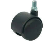 D50mm Twin Castor Swivel wo Brake PL Bk
