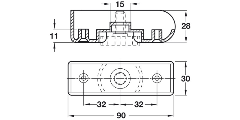 Corner Panel Adjuster 25mm Pl Black