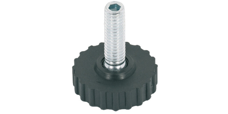 Base Leveller Pl Black M8x22mm D30x9mm